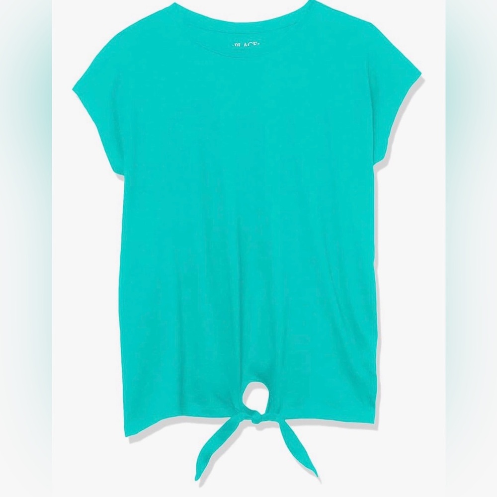 322 NWT The Children's Place Short Sleeve Tie Front Top - Size: Small (5/6)